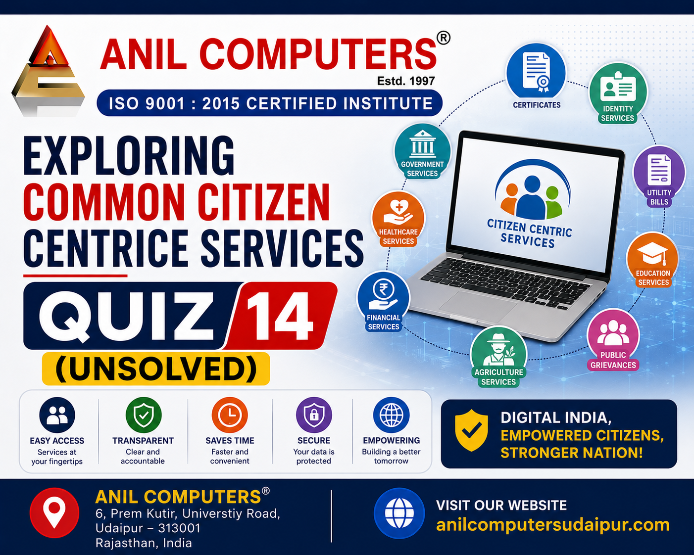 Exploring Common Citizen Centrice Services Quiz 14 (unsolved)