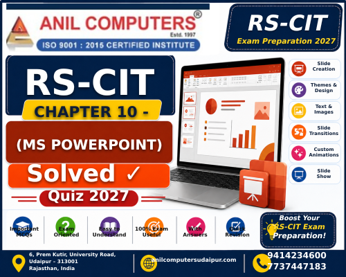 RS-CIT Chapter 10 - (MS PowerPoint) Solved Quiz 2027