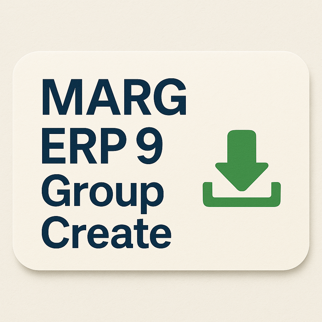 Marg ERP9 GROUP Create in Marg ERP9