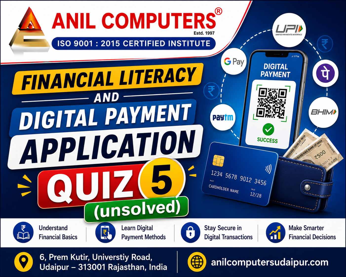Financial Literacy and Digital Payment Application Quiz 5 (unsolved)