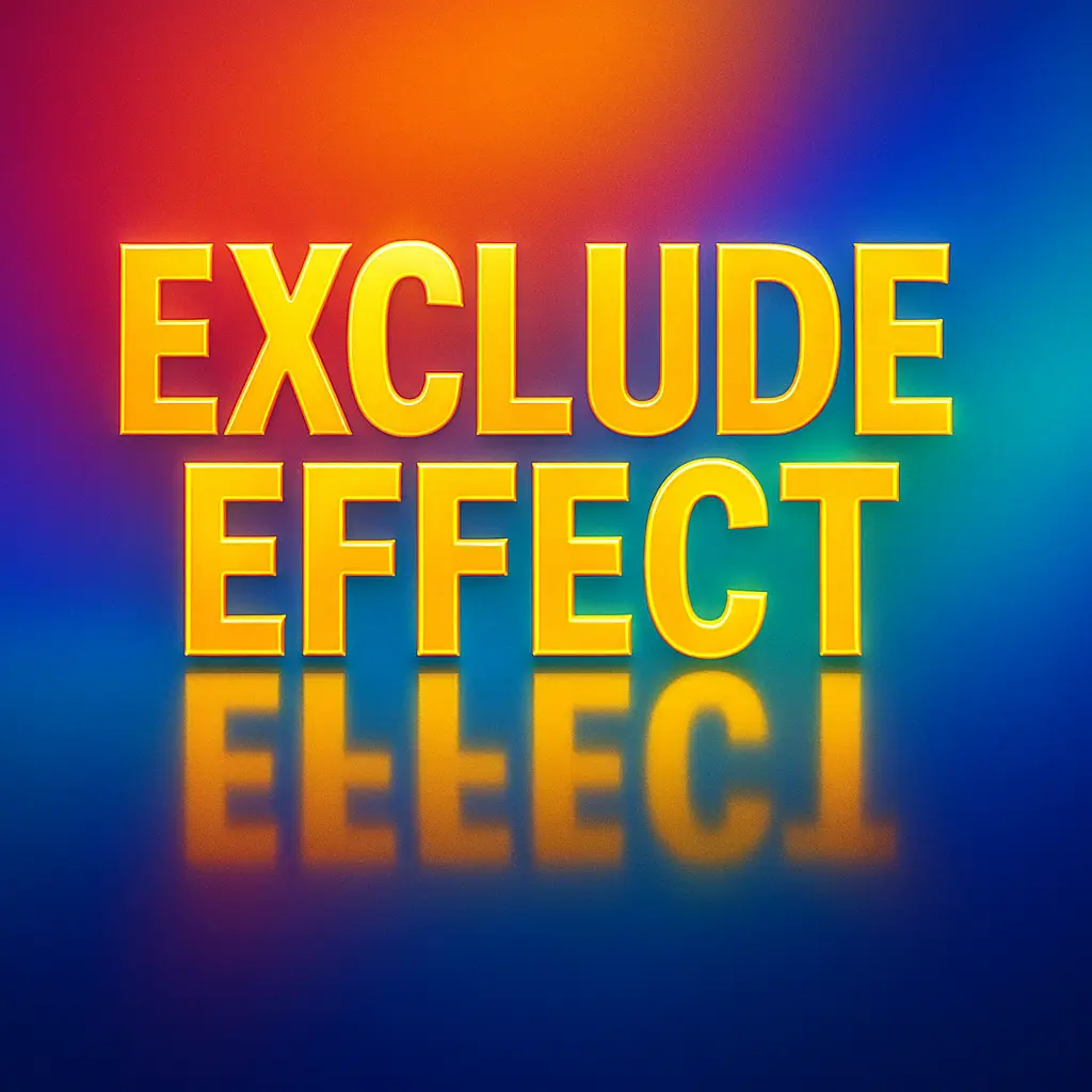 Text Exclude Effect and  Reflection Effect