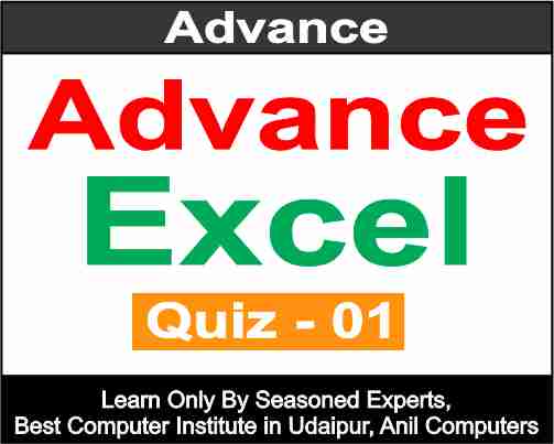 Advance Excel quiz 1