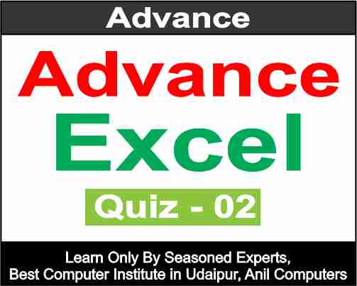 Advance Excel quiz 2