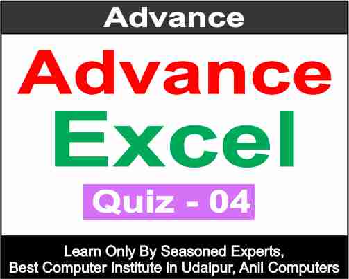 Advance Excel quiz 4