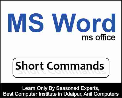 Shortcut keys in Microsoft Word