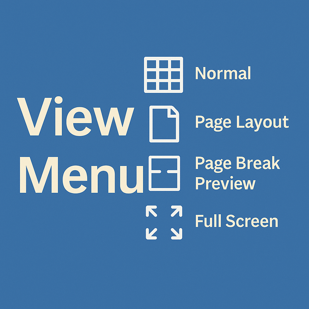 MS Excel View Menu