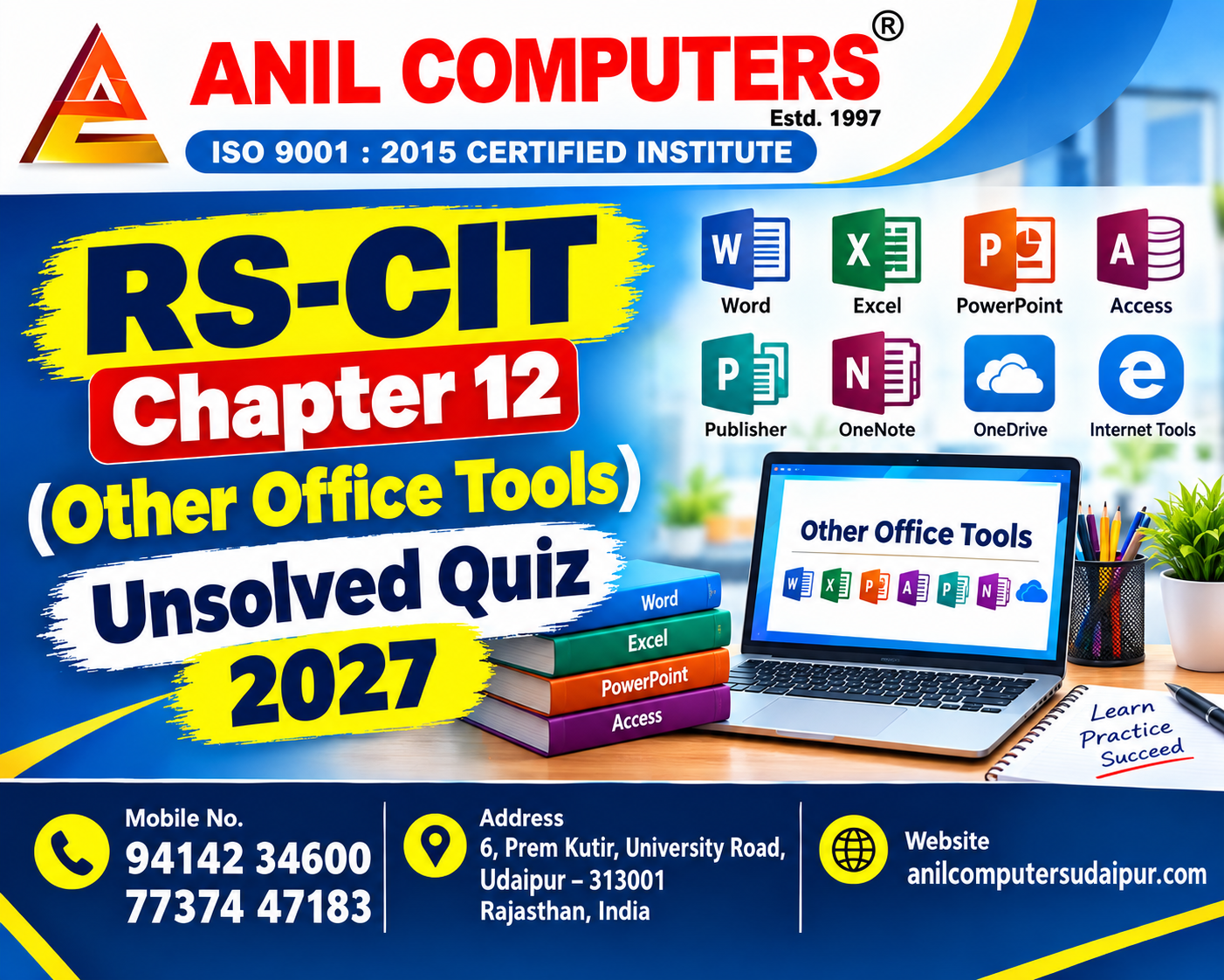 RS-CIT Chapter 12 - (Other Office Tools) Unsolved Quiz 2027