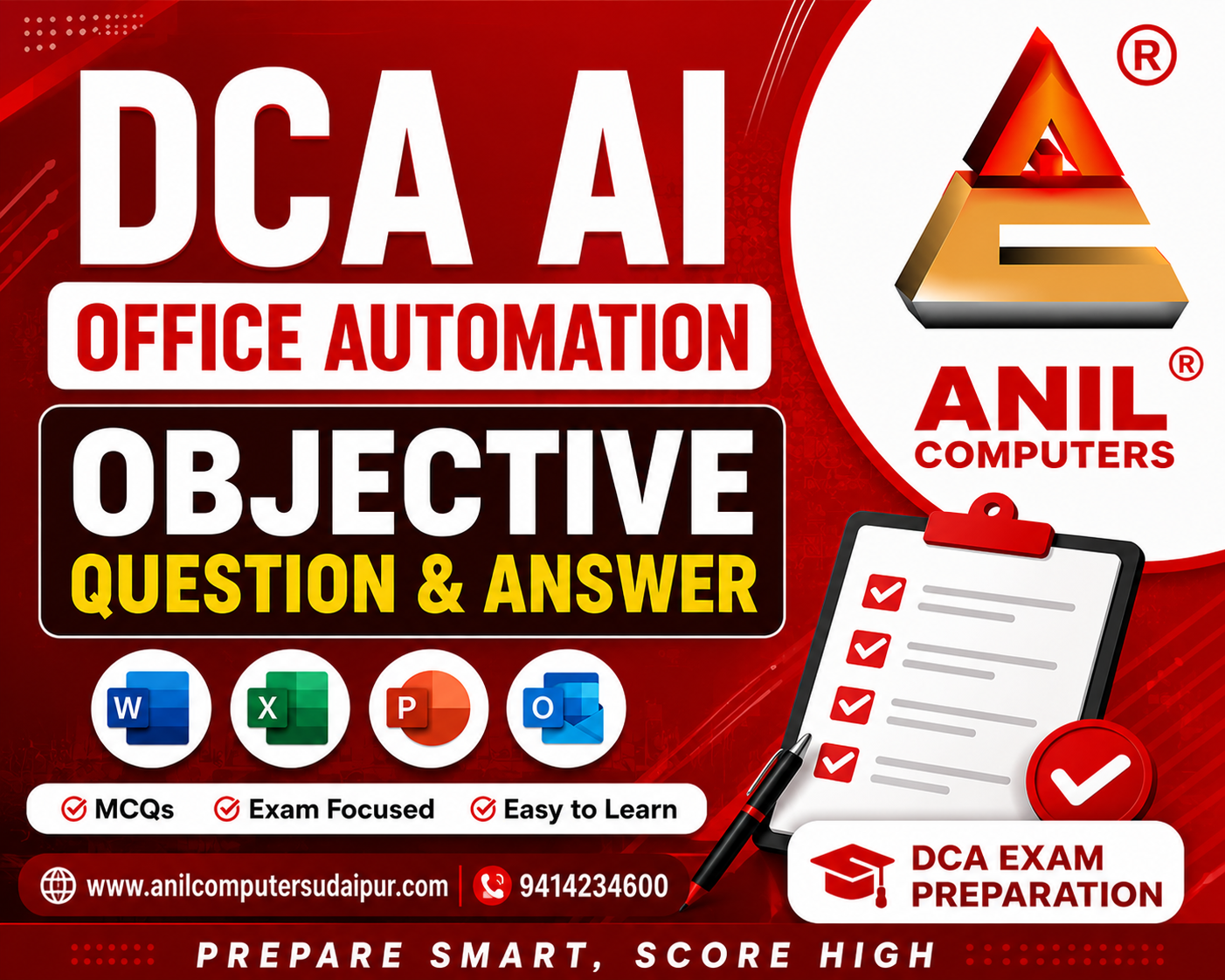 DCA AI Office Automation objective question & answer