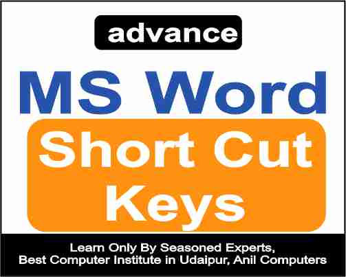 Short Cut Keys In Microsoft Word Advance
