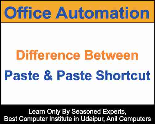 Difference Between Paste And Paste Shortcut