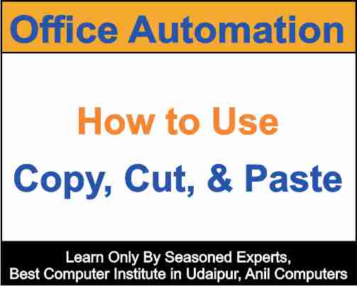 How to use Copy, Cut, & Paste