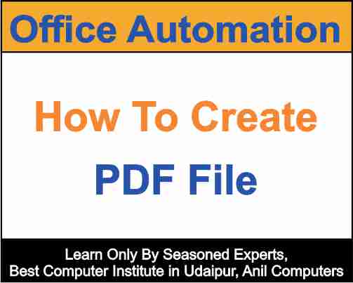 How To Create PDF File