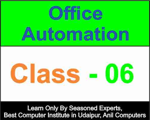 MS Office Class 6
