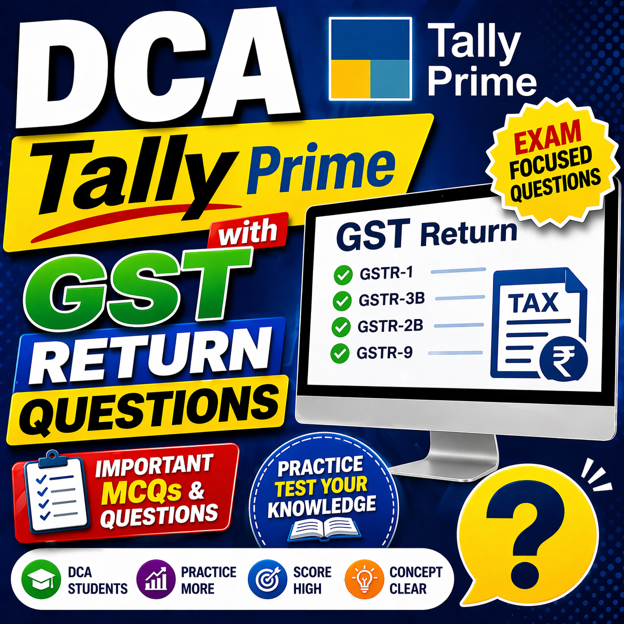DCA Tally Prime with GST Return Questions