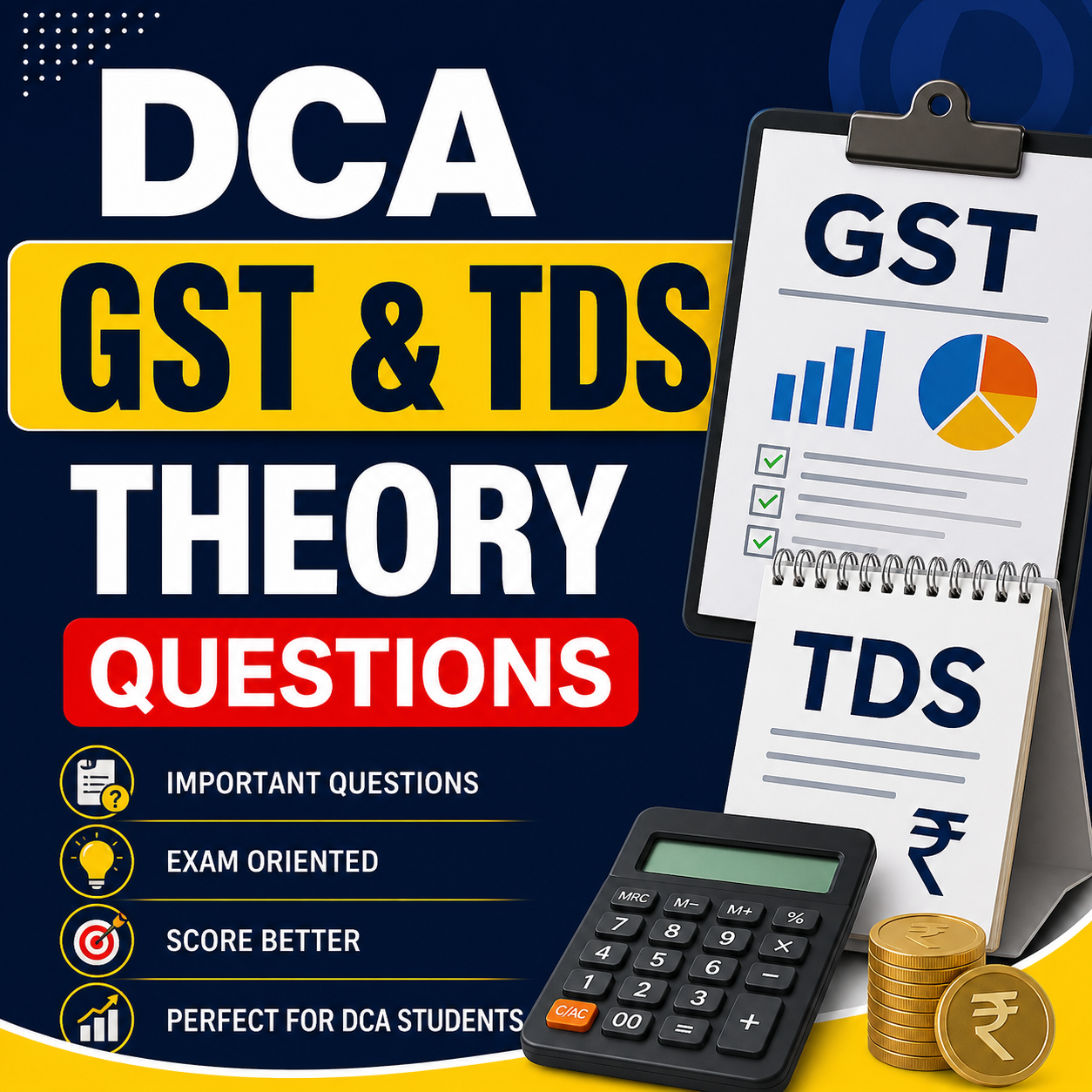 DCA GST & TDS Theory Questions
