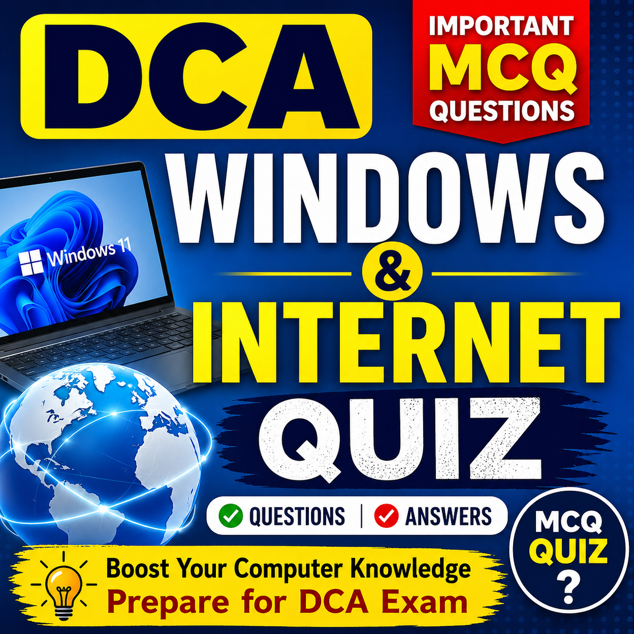 DCA Windows & Internet Quiz