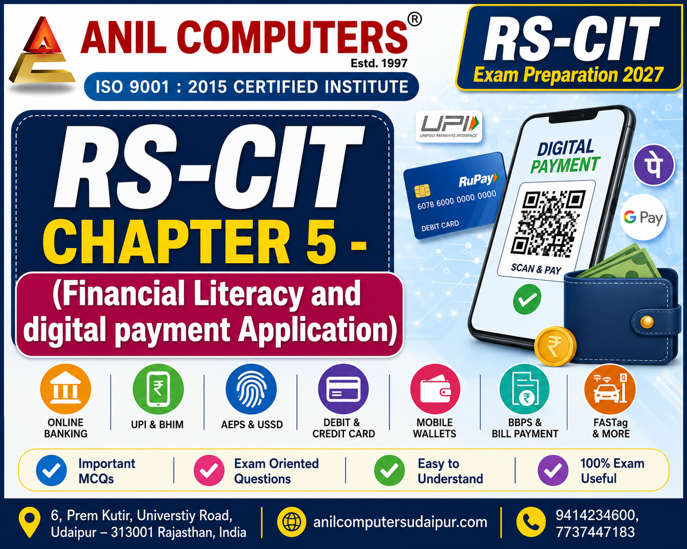 RS-CIT Chapter 5 - (Financial Literacy and digital payment Application)