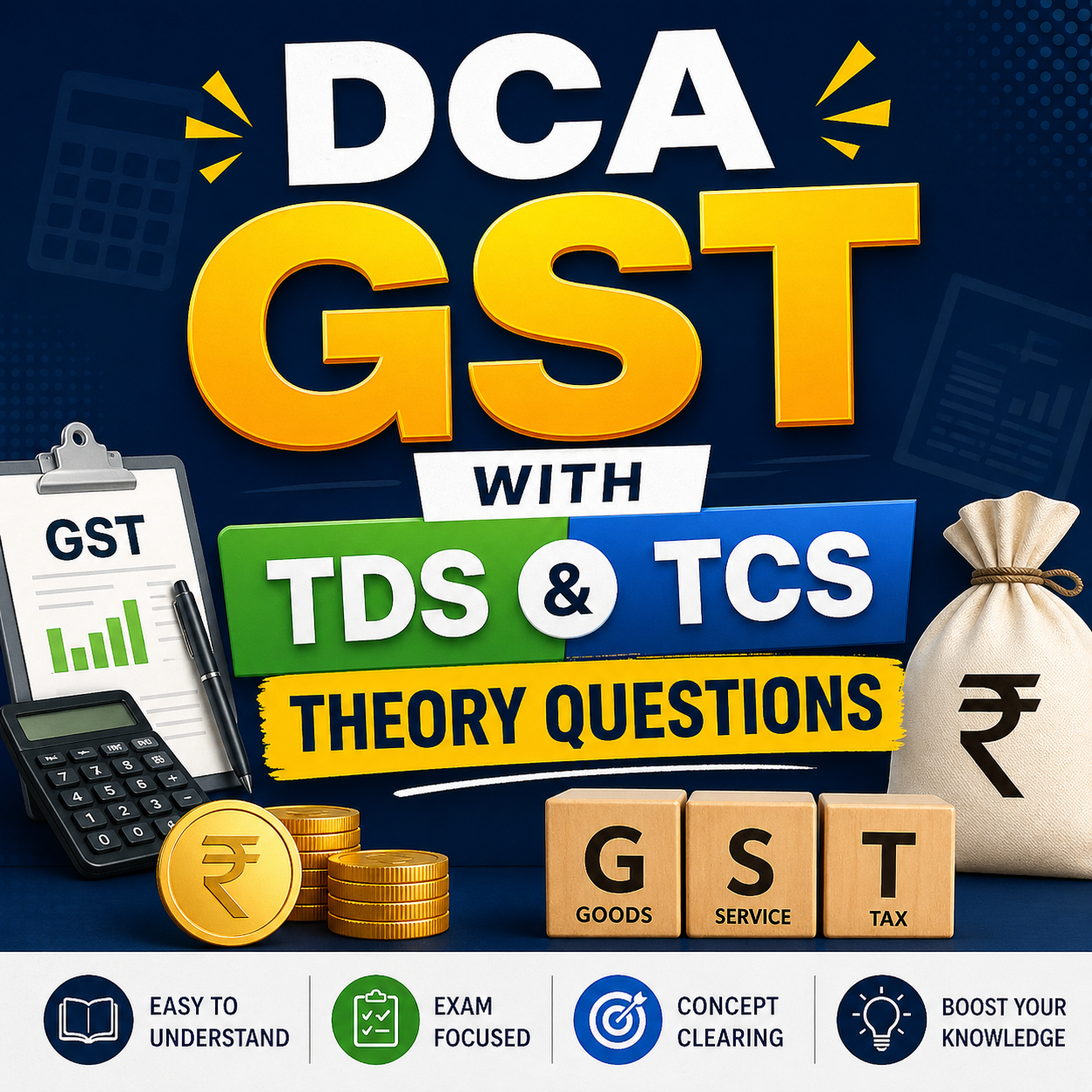 DCA GST with TDS & TCS Theory Questions