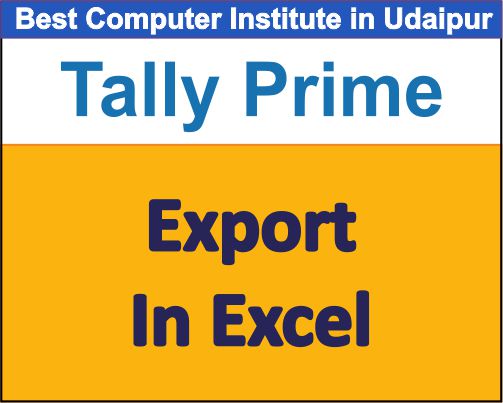 Export In Excel