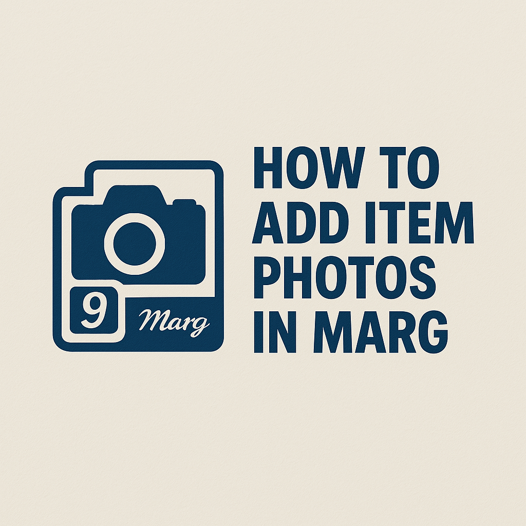 How to Add Item Photos in Marg 9