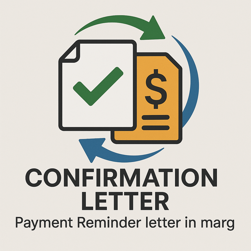 Confirmation letter, Payment Reminder letter in marg ERP9