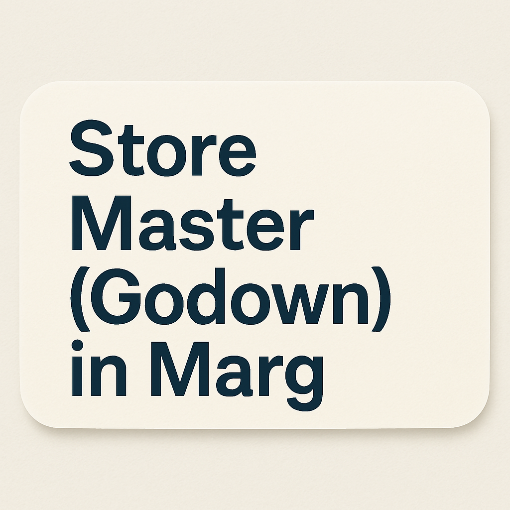 Store Master (Godown) in Marg ERP9