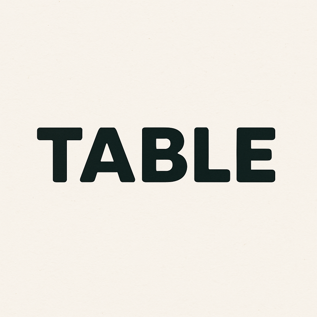 Table in word
